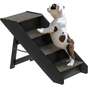 Pet Adobe Carpeted Folding Dog & Cat Steps, Brown, 4 Step