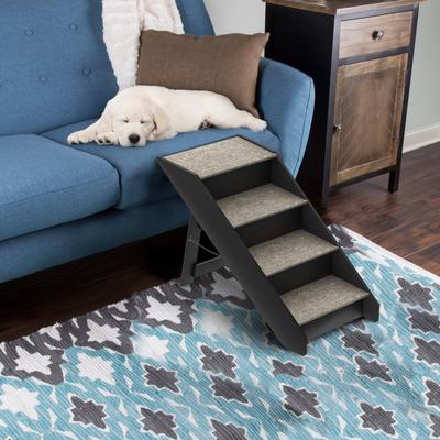 Show full view: Pet Adobe Carpeted Folding Dog & Cat Steps, Brown, 4 Step slide 3 of 7