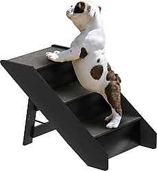 Pet Adobe Carpeted Folding Dog & Cat Steps, Dark Gray, 3 Step