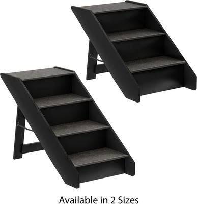 Show full view: Pet Adobe Carpeted Folding Dog & Cat Steps, Dark Gray, 3 Step slide 7 of 8