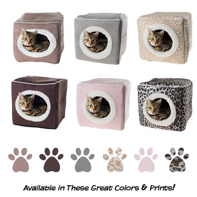 Show full view: Pet Adobe Cozy Cave Covered Dog Bed, Dark Brown slide 7 of 9