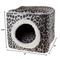 Show in main carousel: Pet Adobe Cozy Cave Covered Dog Bed, Gray Animal Print slide 3 of 9