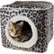 Show in main carousel: Pet Adobe Cozy Cave Covered Dog Bed, Gray Animal Print slide 5 of 9