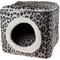 Show in main carousel: Pet Adobe Cozy Cave Covered Dog Bed, Gray Animal Print slide 8 of 9