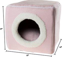 Pet Adobe Cozy Cave Covered Dog Bed, Pink slide 2 of 7