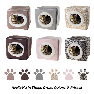 Show full view: Pet Adobe Cozy Cave Covered Dog Bed, Pink slide 6 of 8