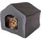 Show in main carousel: Pet Adobe Cozy Cottage House-Shaped Covered Dog Bed, Gray slide 1 of 7