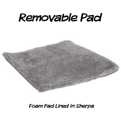 Show full view: Pet Adobe Cozy Cottage House-Shaped Covered Dog Bed, Gray slide 3 of 7