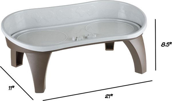 Pet Adobe Dog & Cat Bowl Stand, 8.5-in, Brown