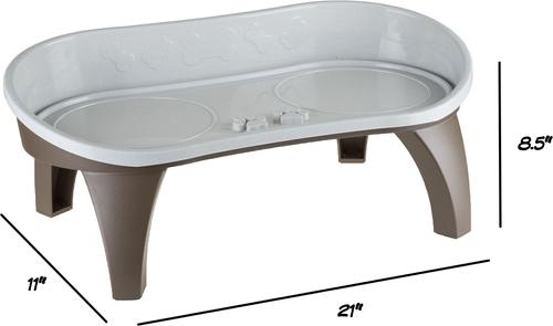 Show full view: Pet Adobe Dog & Cat Bowl Stand, 8.5-in, Brown slide 3 of 5