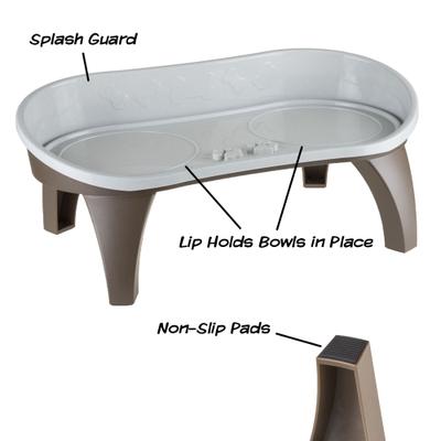 Show full view: Pet Adobe Dog & Cat Bowl Stand, 8.5-in, Brown slide 4 of 5