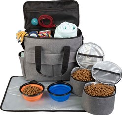 Pet Adobe Dog & Cat Travel Bag & Bowl