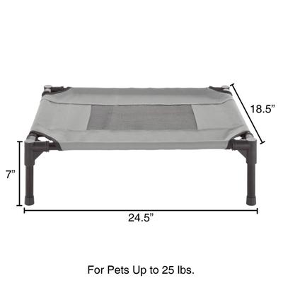 Show full view: Pet Adobe Elevated Dog Bed, Gray, Small slide 2 of 9
