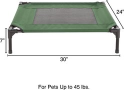 Pet Adobe Elevated Dog Bed, Green, Medium slide 2 of 8
