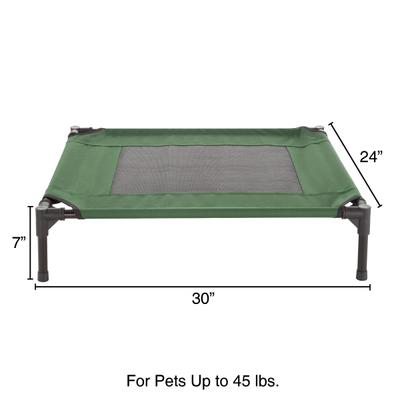 Show full view: Pet Adobe Elevated Dog Bed, Green, Medium slide 2 of 9