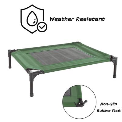 Show full view: Pet Adobe Elevated Dog Bed, Green, Medium slide 3 of 9