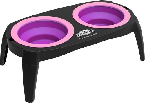Show full view: Pet Adobe Elevated Dog & Cat Bowls, 2 count, Pink slide 4 of 6