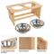 Show in main carousel: Pet Adobe Elevated with Bamboo Stand Dog & Cat Bowls, Natural slide 5 of 5
