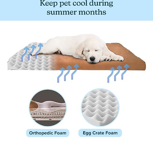Show full view: Pet Adobe Foam Covered Dog Bed, Brown, Medium slide 3 of 8