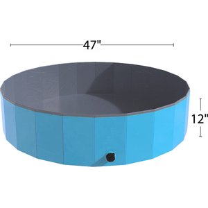 Pet Adobe Foldable Dog Pool, Blue, Large