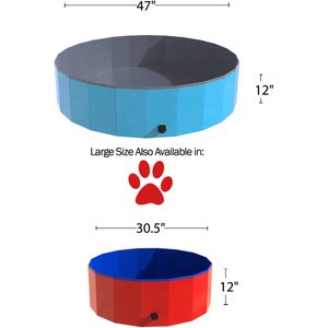 Pet Adobe Foldable Dog Pool, Blue, Large