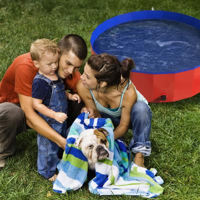 Show full view: Pet Adobe Foldable Dog Pool, Red, Large slide 5 of 9