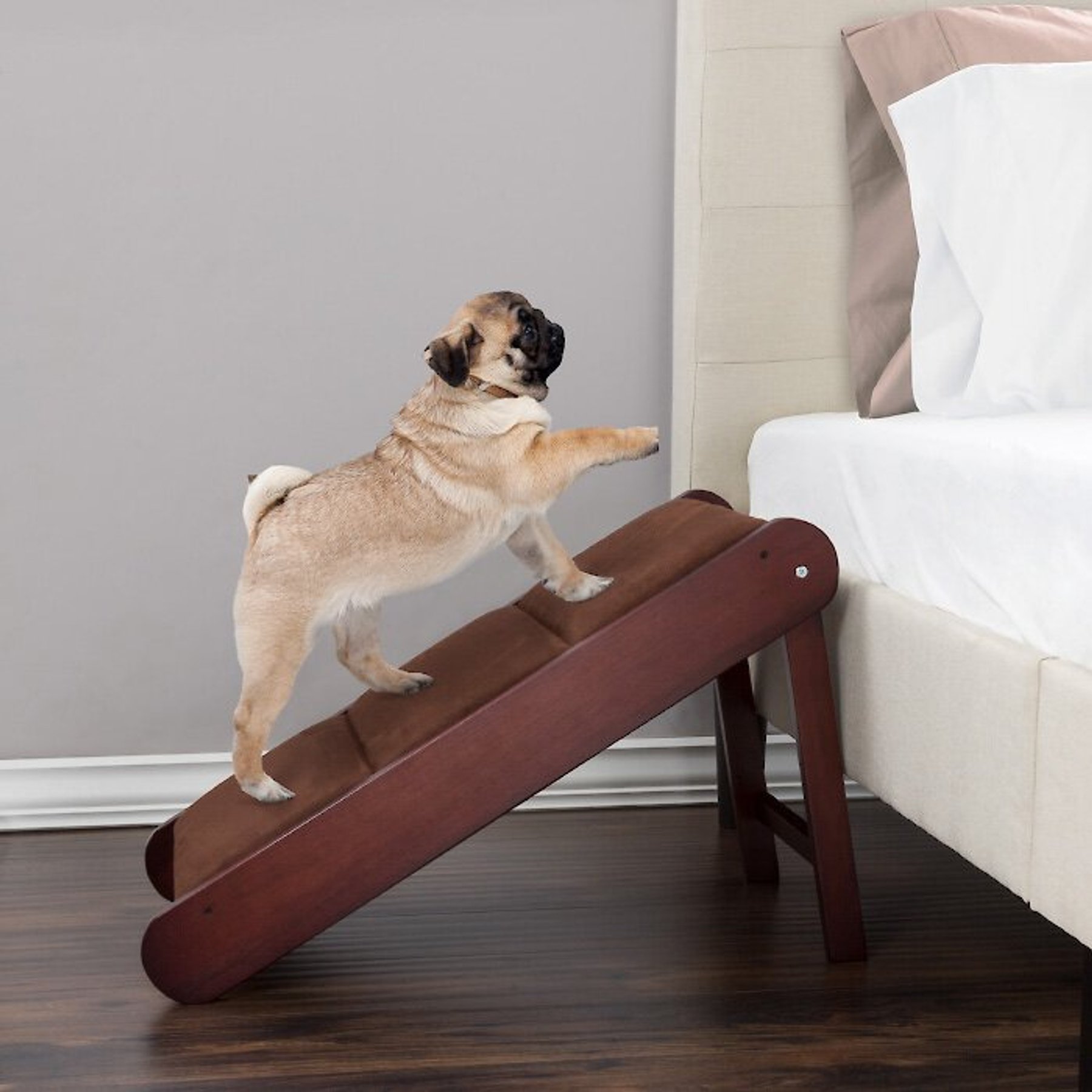 Pet Adobe Foldable Wooden Dog & Cat Ramp, Brown