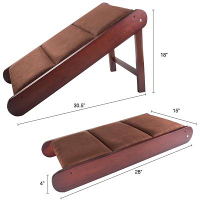 Show full view: Pet Adobe Foldable Wooden Dog & Cat Ramp, Brown slide 2 of 8