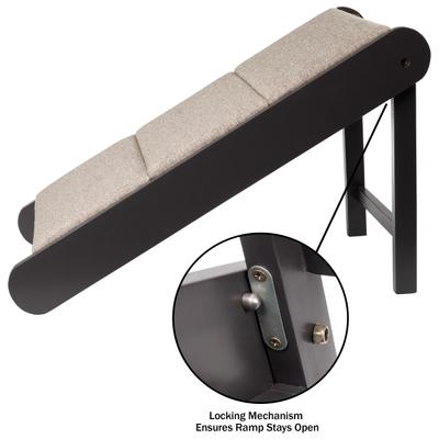 Show full view: Pet Adobe Foldable Wooden Dog & Cat Ramp, Cream slide 7 of 9