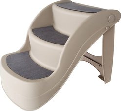 Pet Adobe Folding Dog & Cat Steps, Tan, 3 Step- Large