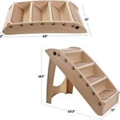 Pet Adobe Folding Dog & Cat Steps, Tan, 4 Step- Large slide 2 of 7