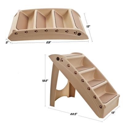 Show full view: Pet Adobe Folding Dog & Cat Steps, Tan, 4 Step- Large slide 2 of 8