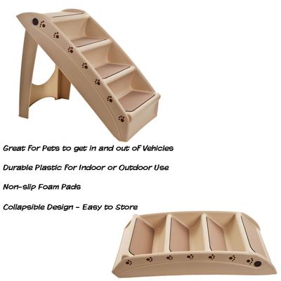 Show full view: Pet Adobe Folding Dog & Cat Steps, Tan, 4 Step- Large slide 3 of 8