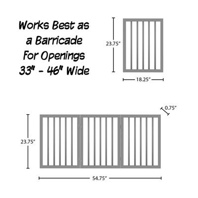 Show full view: Pet Adobe Freestanding Dog & Cat Gate, 3 Panel, Small, Gray slide 2 of 9