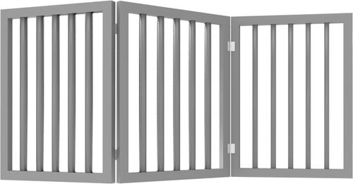 Show full view: Pet Adobe Freestanding Dog & Cat Gate, 3 Panel, Small, Gray slide 8 of 9