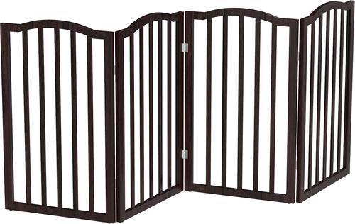 Show full view: Pet Adobe Freestanding Dog & Cat Gate, 4 Panel, Large, Brown slide 9 of 10