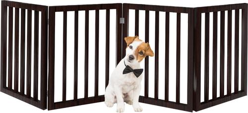 Show full view: Pet Adobe Freestanding Dog & Cat Gate, 4 Panel, Small, Brown slide 7 of 9