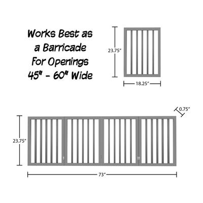 Show full view: Pet Adobe Freestanding Dog & Cat Gate, 4 Panel, Small, Gray slide 2 of 9