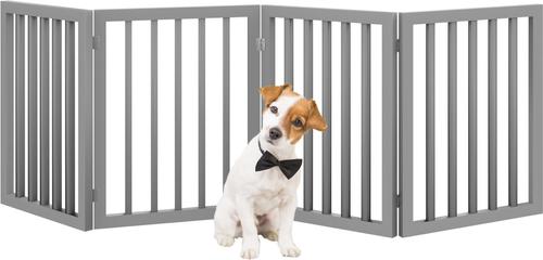 Show full view: Pet Adobe Freestanding Dog & Cat Gate, 4 Panel, Small, Gray slide 7 of 9