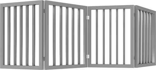 Show full view: Pet Adobe Freestanding Dog & Cat Gate, 4 Panel, Small, Gray slide 8 of 9