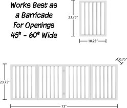 Pet Adobe Freestanding Dog & Cat Gate, 4 Panel, Small, White slide 2 of 8