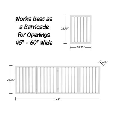 Show full view: Pet Adobe Freestanding Dog & Cat Gate, 4 Panel, Small, White slide 2 of 9
