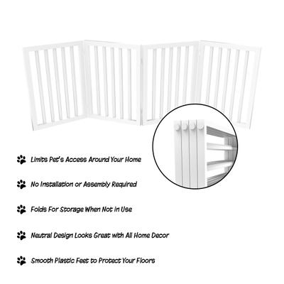 Show full view: Pet Adobe Freestanding Dog & Cat Gate, 4 Panel, Small, White slide 3 of 9