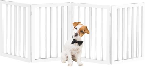 Show full view: Pet Adobe Freestanding Dog & Cat Gate, 4 Panel, Small, White slide 7 of 9