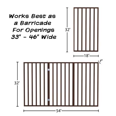 Show full view: Pet Adobe Freestanding Dog & Cat Gate, Brown, 3 Panel slide 2 of 9