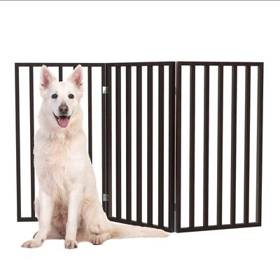 Show full view: Pet Adobe Freestanding Dog & Cat Gate, Brown, 3 Panel slide 7 of 9