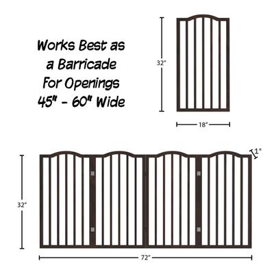 Show full view: Pet Adobe Freestanding Dog & Cat Gate, Brown, 4 Panel slide 2 of 8