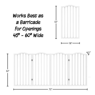 Show full view: Pet Adobe Freestanding Dog & Cat Gate, White, 4 Panel slide 2 of 9