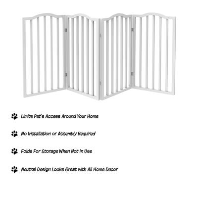 Show full view: Pet Adobe Freestanding Dog & Cat Gate, White, 4 Panel slide 3 of 9