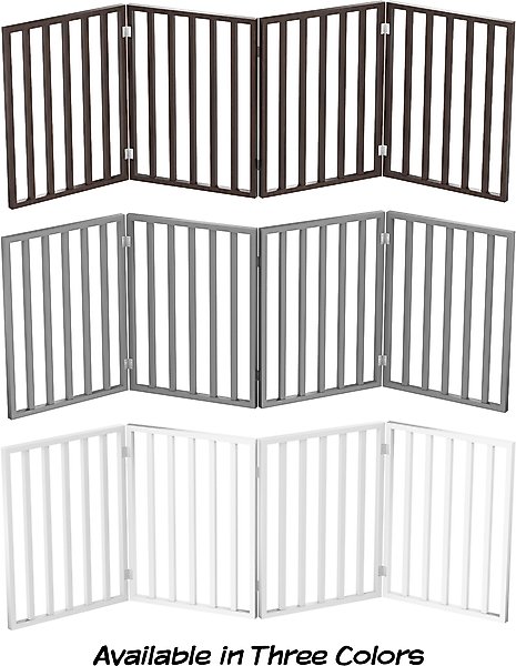 Show full view: Pet Adobe Freestanding Folding Dog & Cat Gate, Brown, 4-Panel, Medium slide 6 of 9